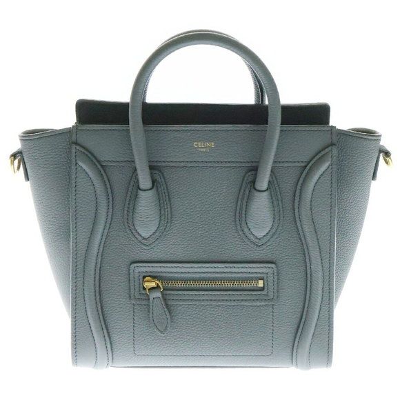 Celine Luggage Gray Leather Handbag - Picture 1 of 6